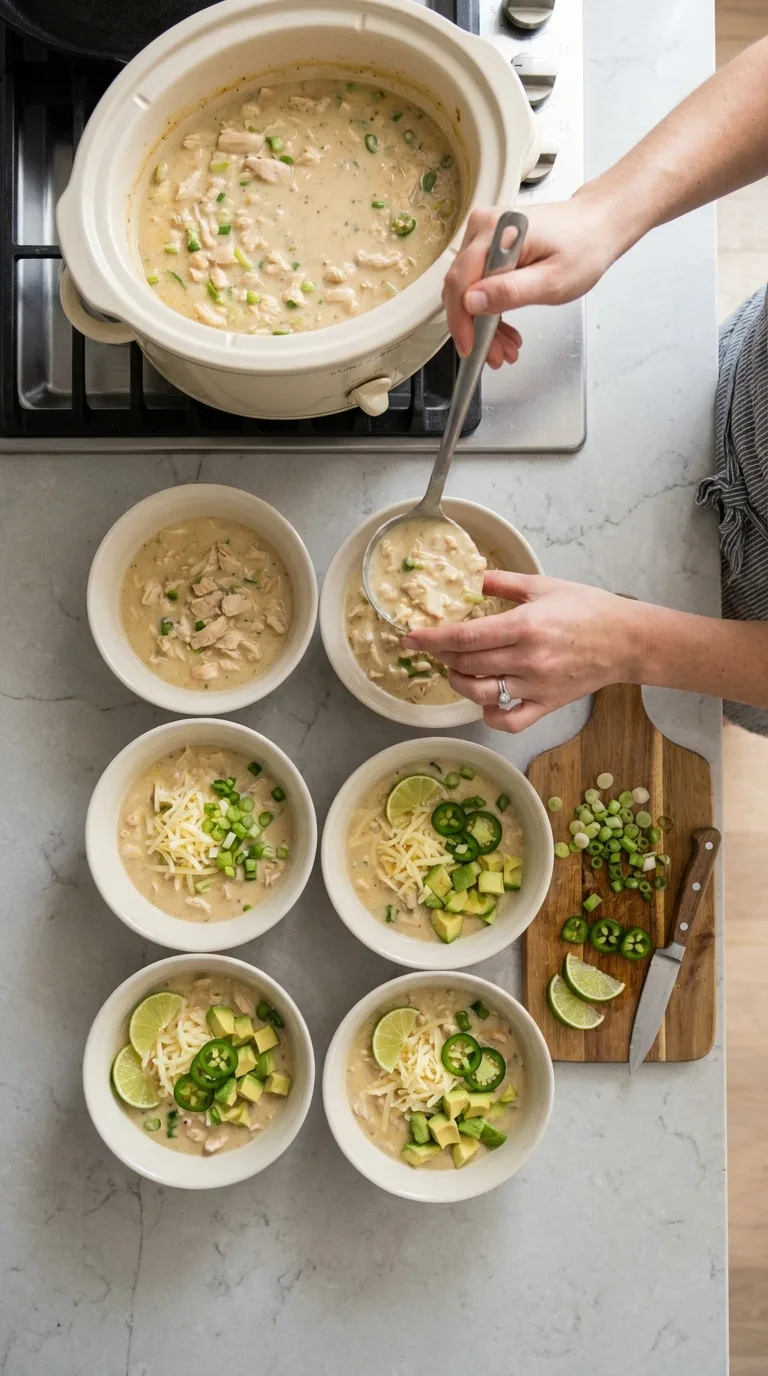 Creamy Crockpot Chicken Chili Delight step 12