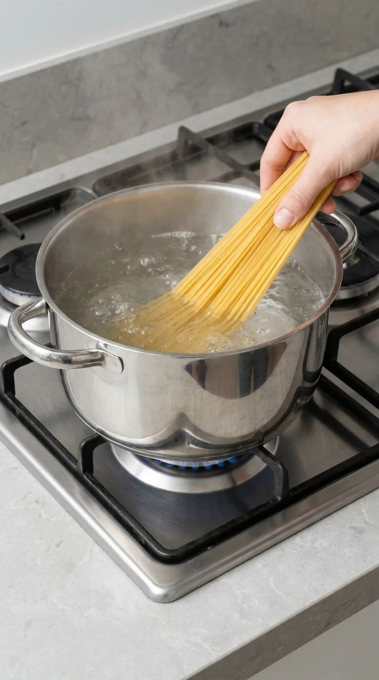 Creamy Garlic Parmesan Pasta step 2