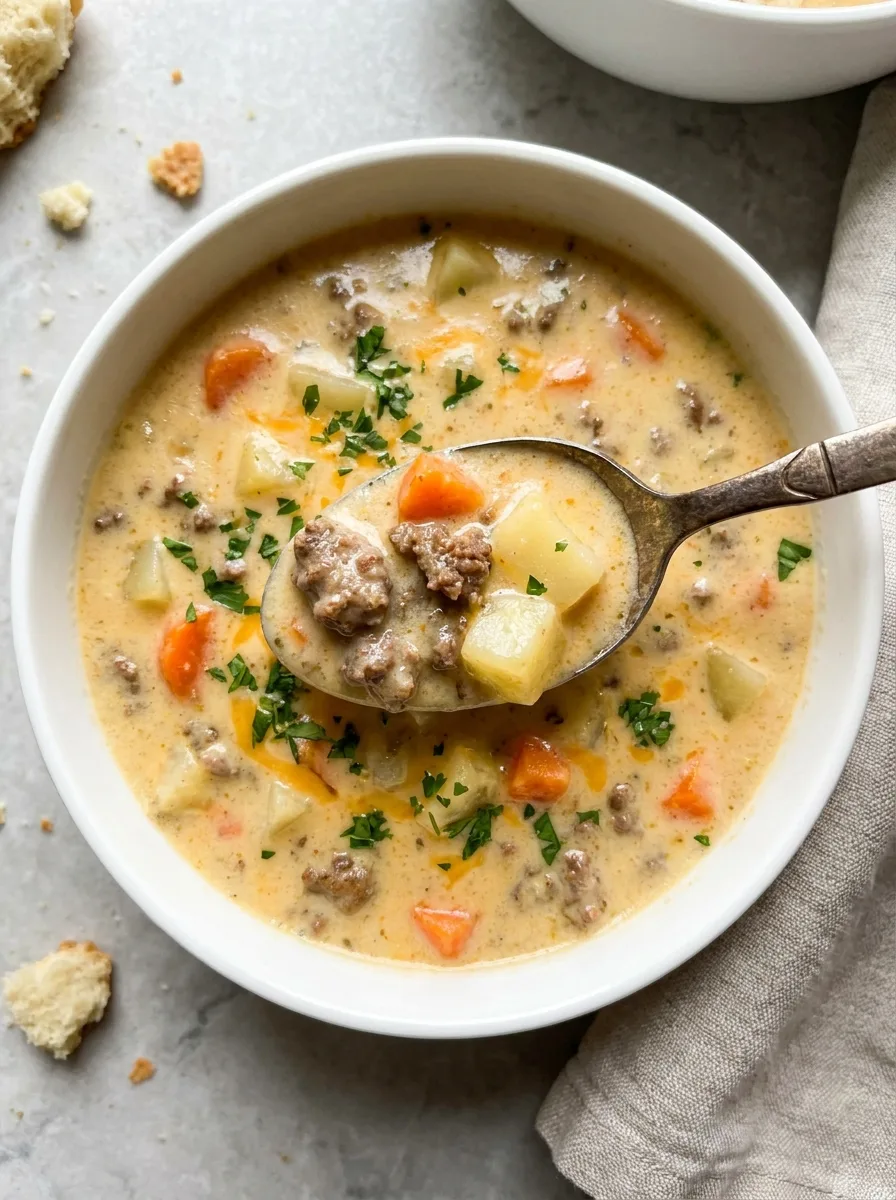 Creamy Hamburger Potato Soup featured image
