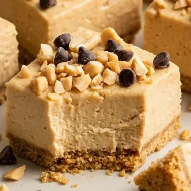 Creamy No-Bake Peanut Butter Cheesecake Bites finished recipe