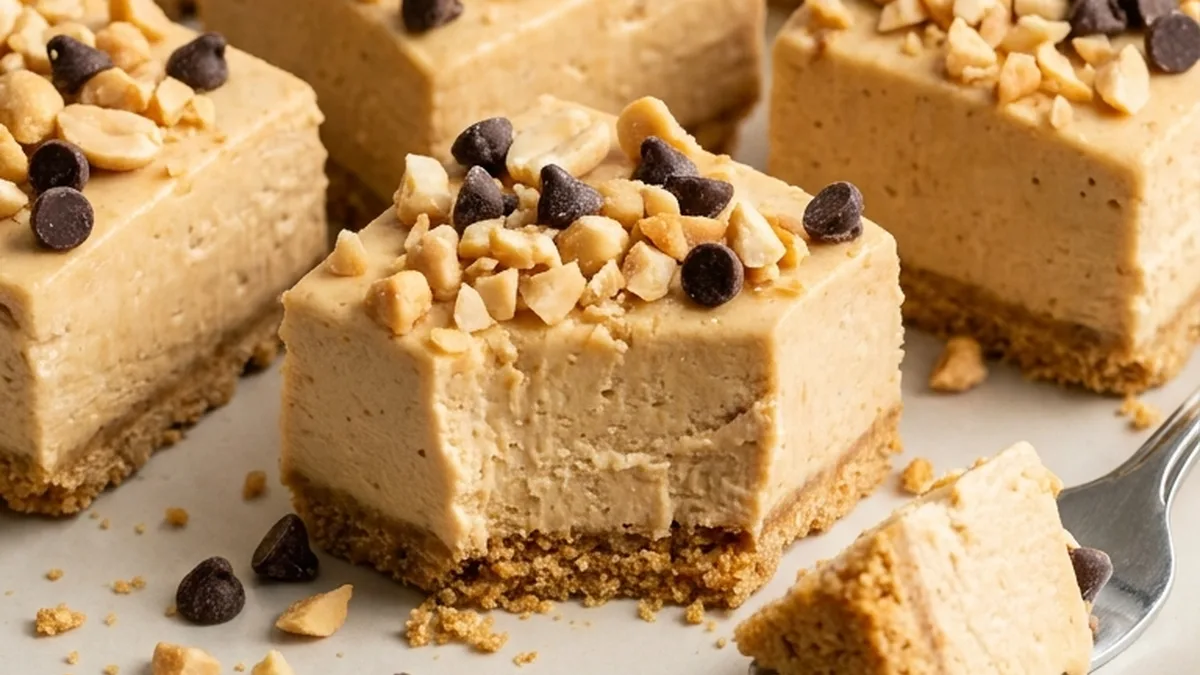 Creamy No-Bake Peanut Butter Cheesecake Bites finished recipe