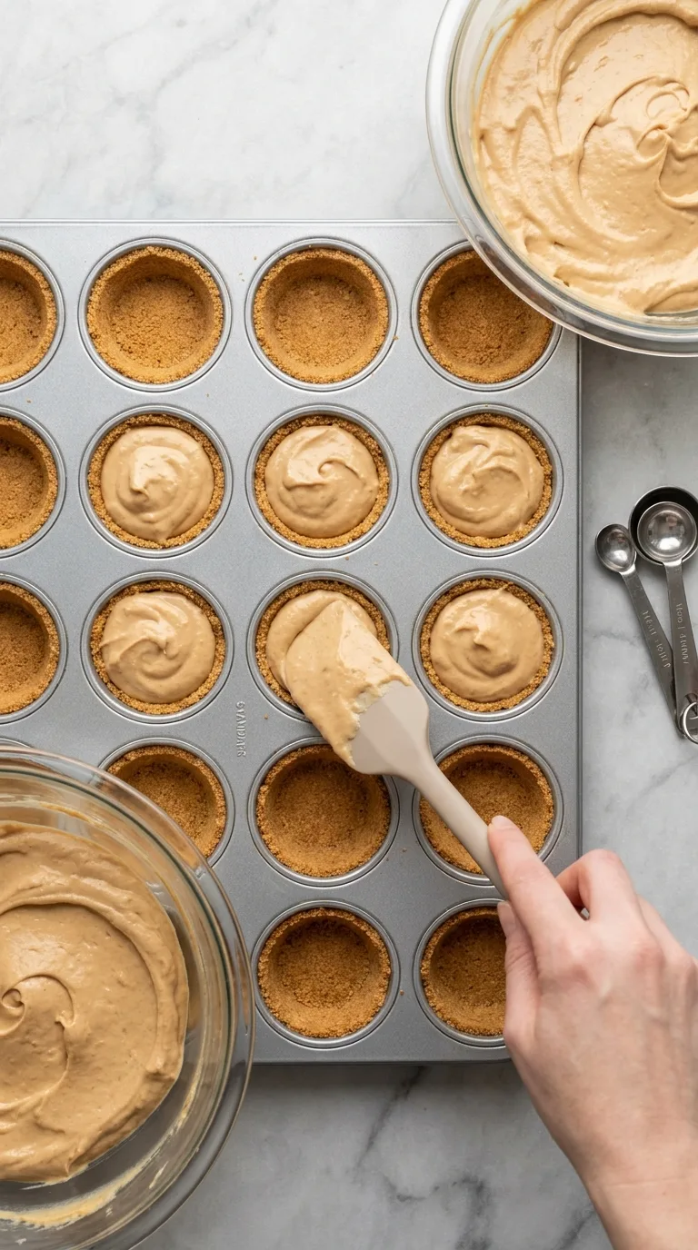 Creamy No-Bake Peanut Butter Cheesecake Bites step 7