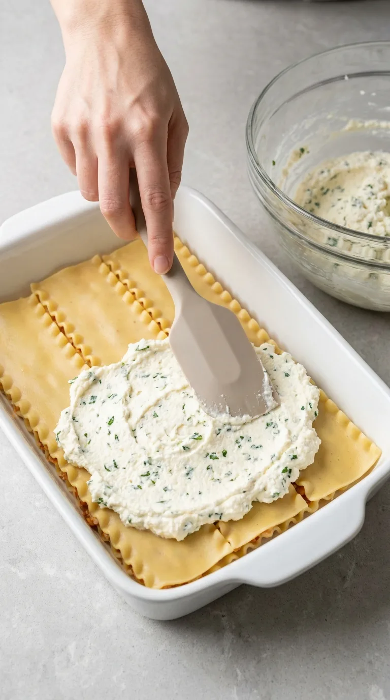 Creamy Spinach & Mushroom Lasagna step 12