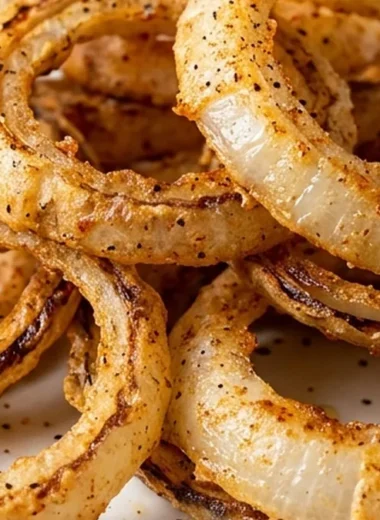 Crispy Air Fryer Onions finished recipe