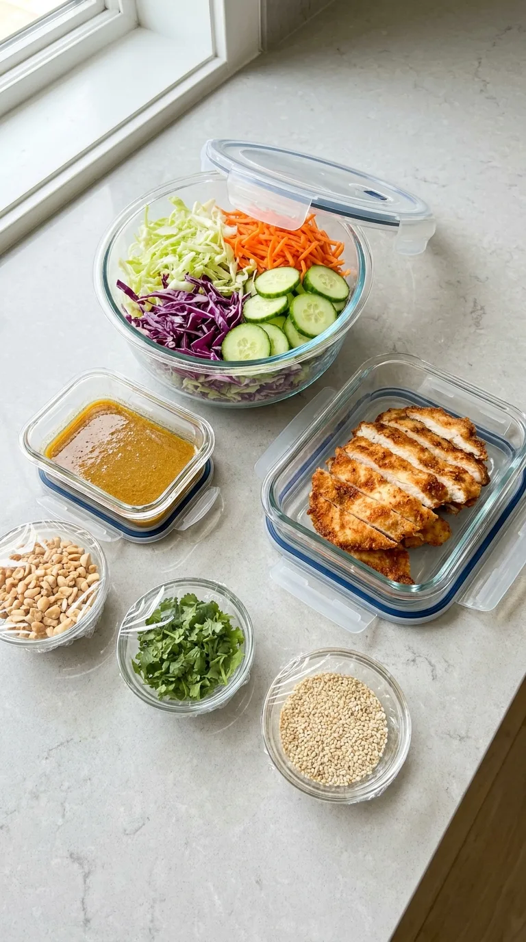 Crispy Cabbage Chicken Salad with Sesame Ginger Dressing step 7