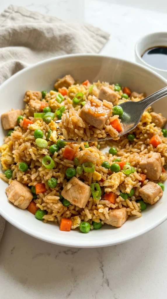 Crockpot Chicken Fried Rice full finished recipe