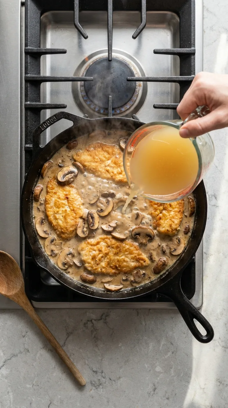 Delicious Creamy Chicken Marsala Pasta Recipe step 11