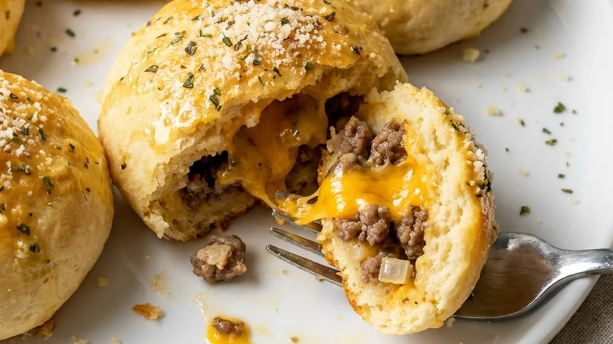 Delicious Garlic Parmesan Cheeseburger Bombs Recipe