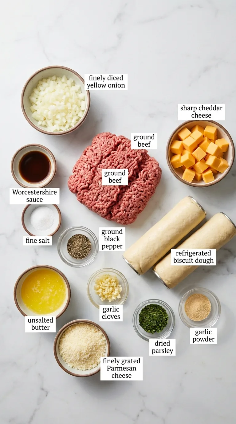 Delicious Garlic Parmesan Cheeseburger Bombs Recipe - Preparation Phase