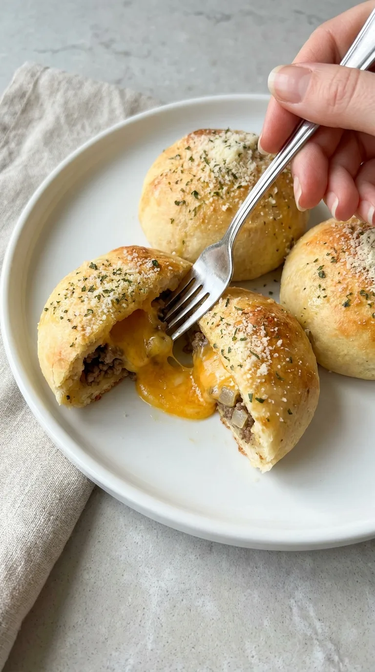 Delicious Garlic Parmesan Cheeseburger Bombs Recipe - Delicious Texture