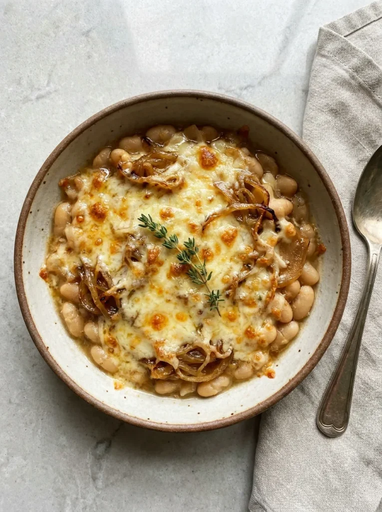 French Onion White Beans full finished recipe
