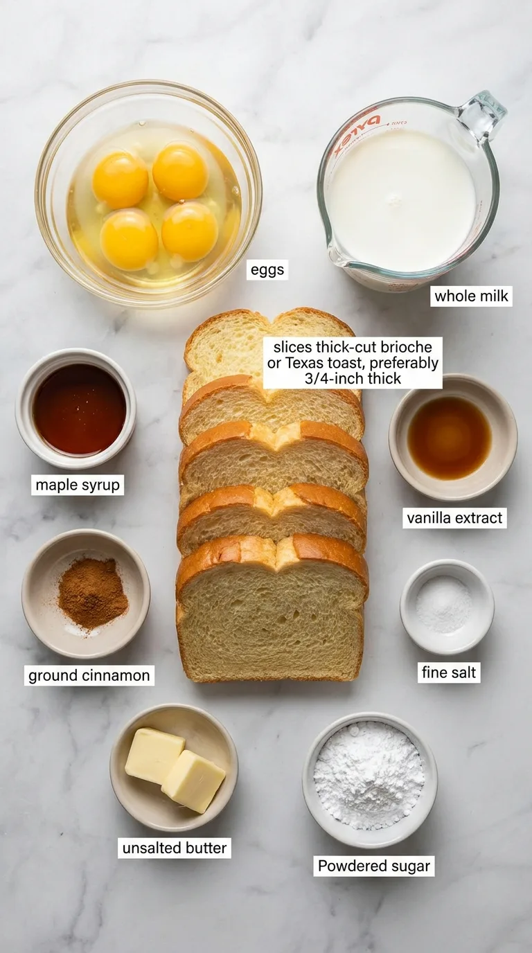 French Toast Breakfast ingredients