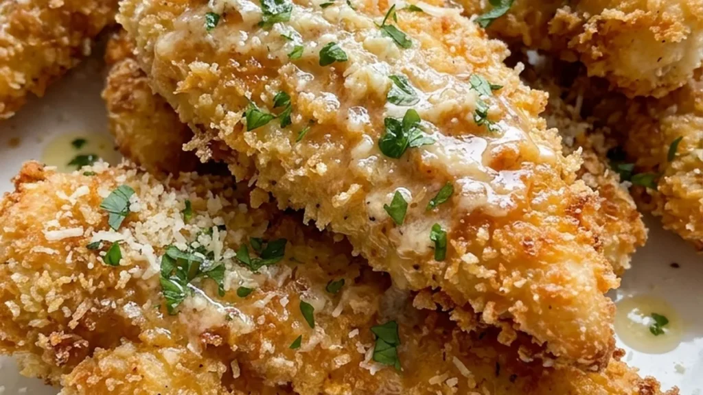 Garlic Parmesan Chicken Tenders finished recipe