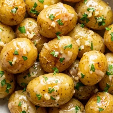 Garlic Sauce Baby Potatoes finished recipe