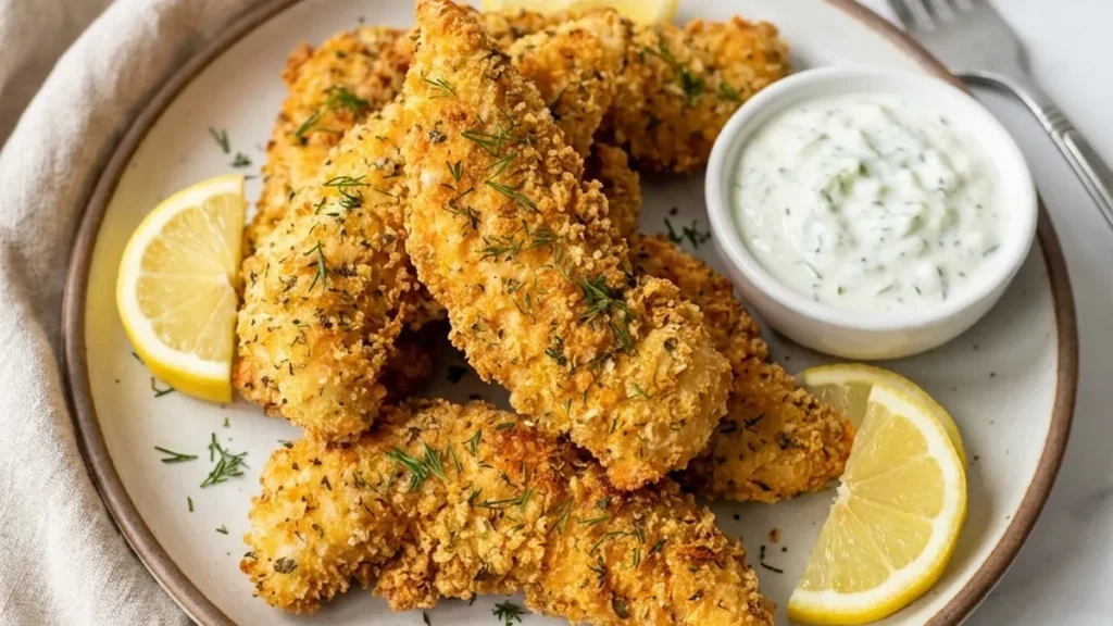 Greek Chicken Tenders finished recipe
