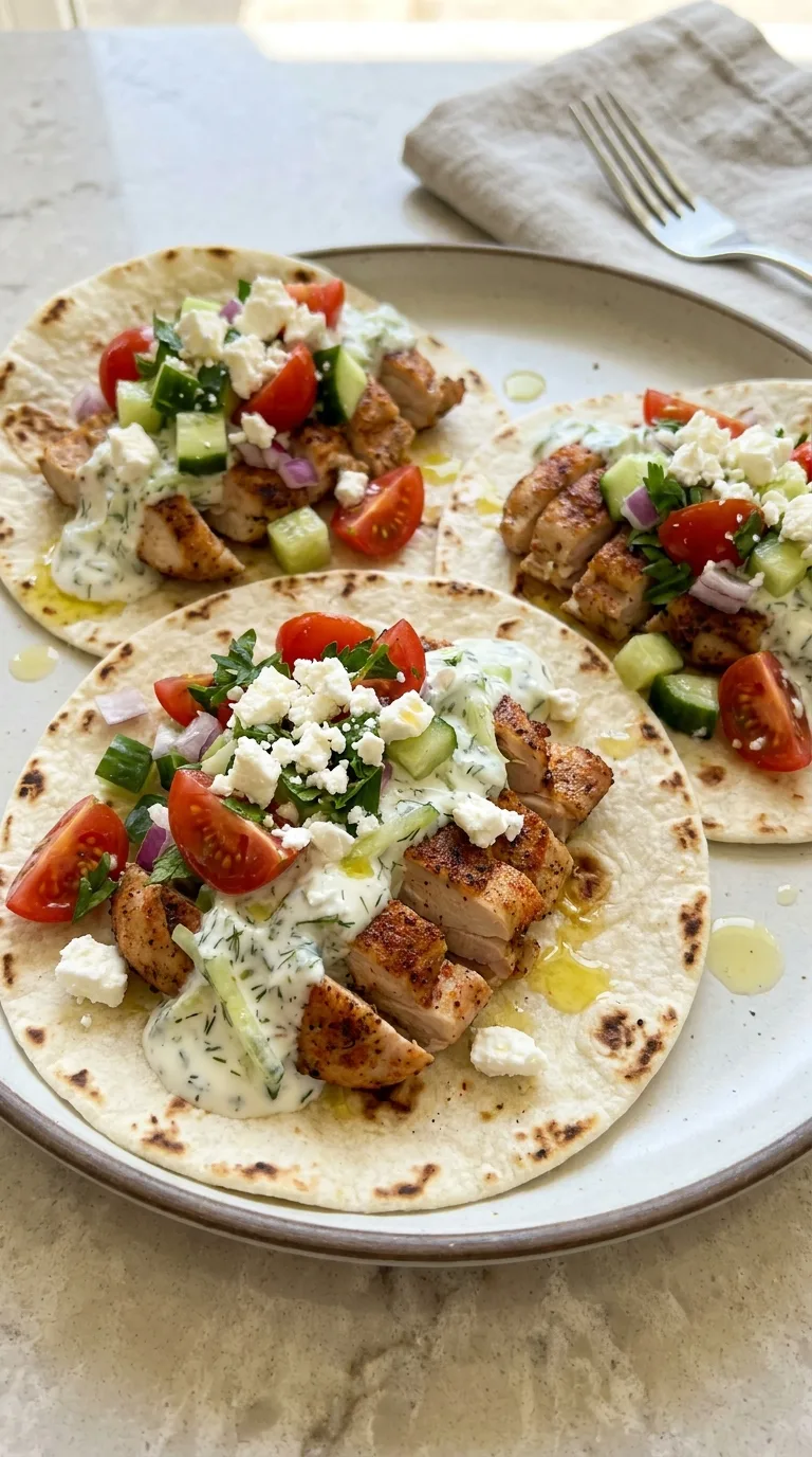 Grilled Mediterranean Chicken Tacos featured image