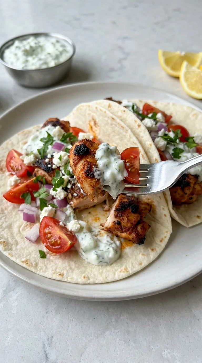 Grilled Mediterranean Chicken Tacos step Final
