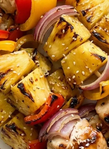Hawaiian Chicken Skewers with Pineapple and Peppers