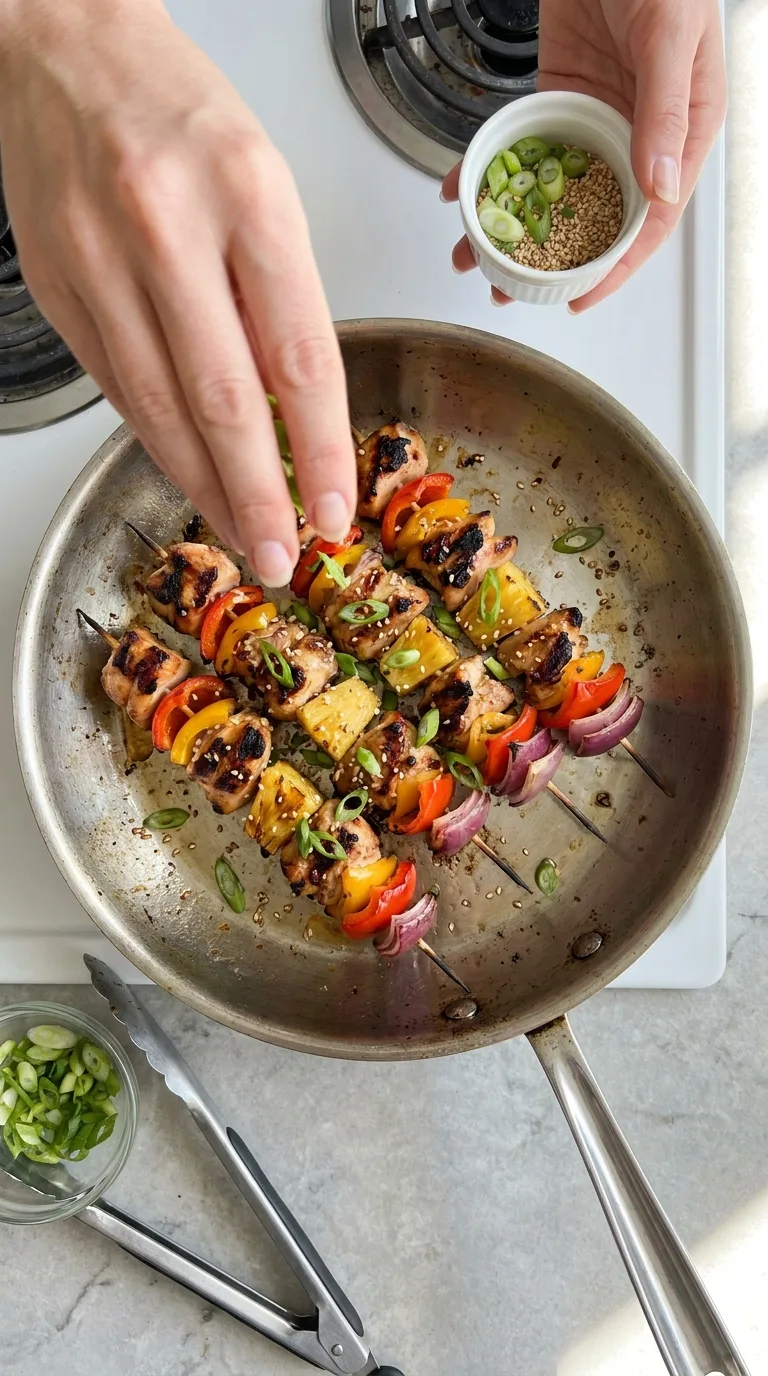 Hawaiian Chicken Skewers with Pineapple and Peppers step 11