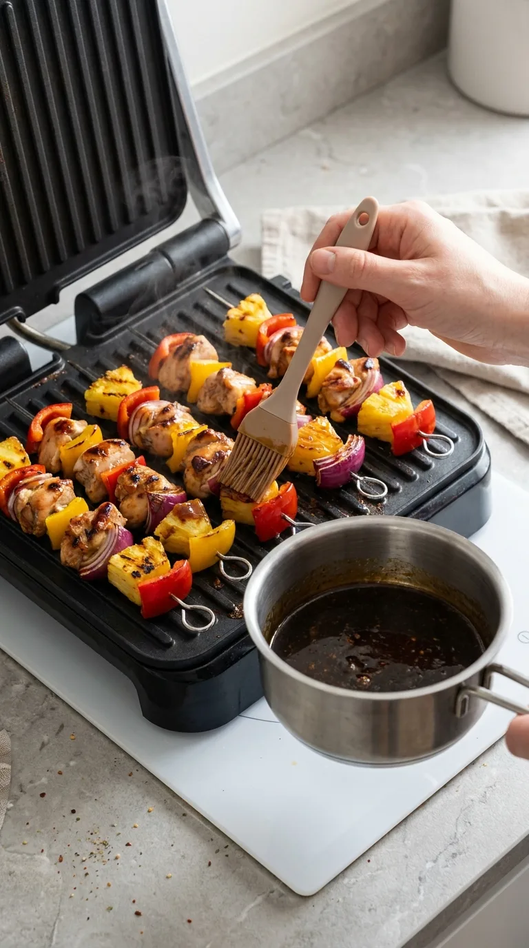 Hawaiian Chicken Skewers with Pineapple and Peppers step 9