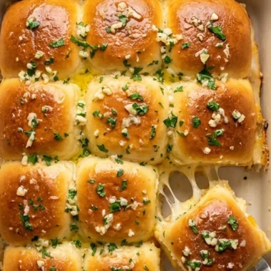Hawaiian Roll Grilled Cheese with a Buttery Garlic Topping finished recipe