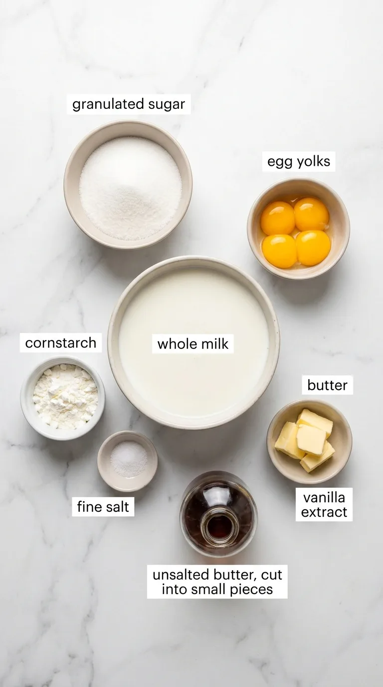 Italian Cannoncini Treats with Vanilla Pastry Cream ingredients