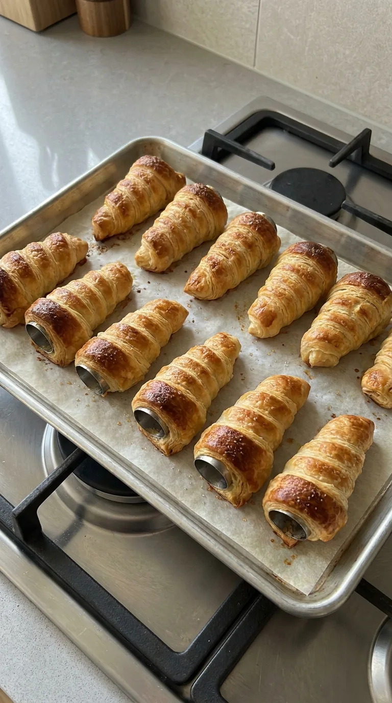 Italian Cannoncini Treats with Vanilla Pastry Cream step 10