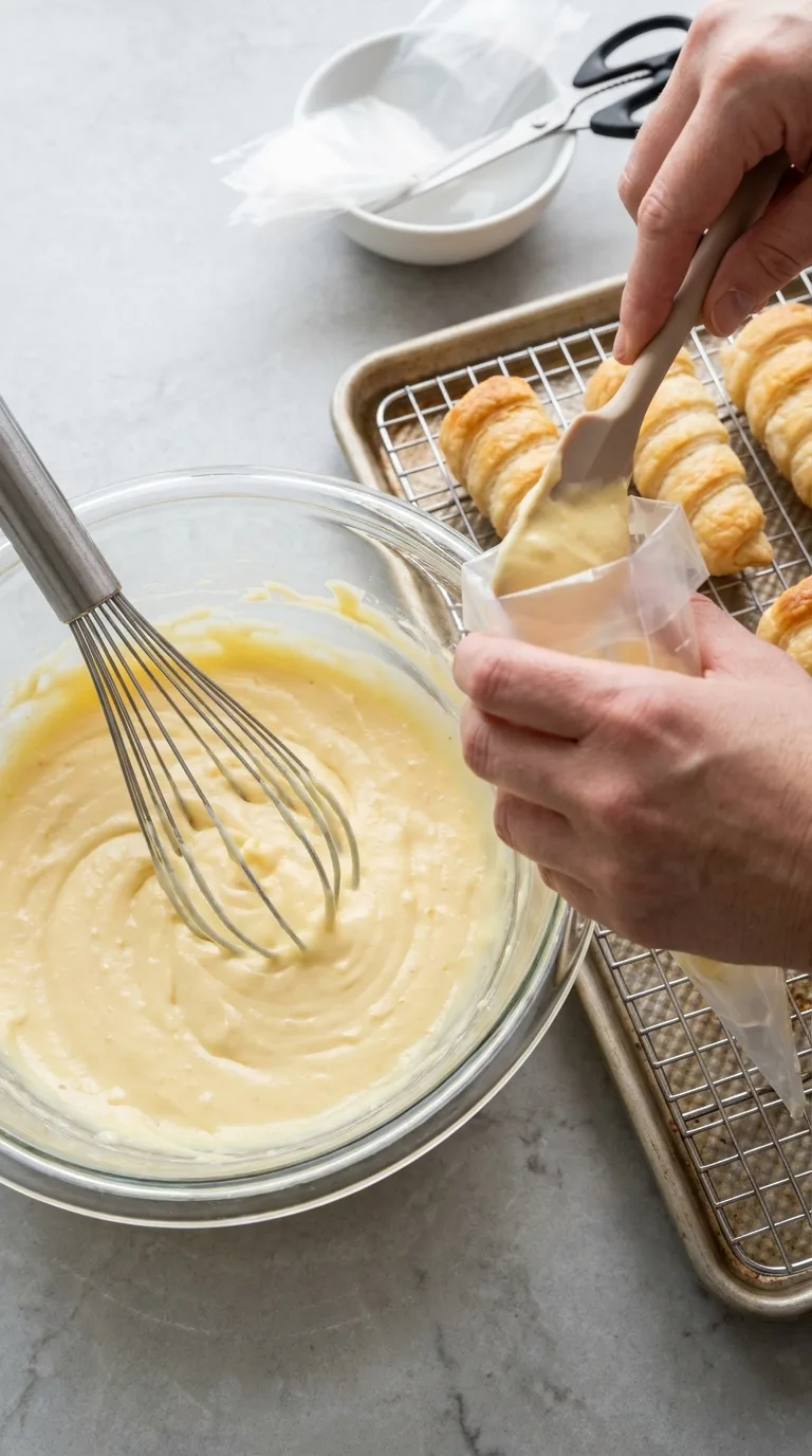 Italian Cannoncini Treats with Vanilla Pastry Cream step 12
