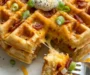 Loaded Cheesy Potato Waffles