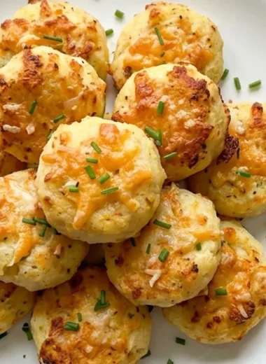 Mashed Potato Cheese Puffs with Cheddar and Parmesan finished recipe