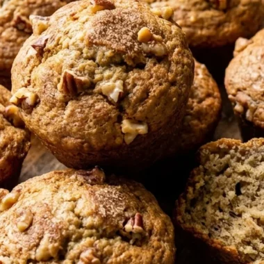 Moist Banana Bread Muffins finished recipe