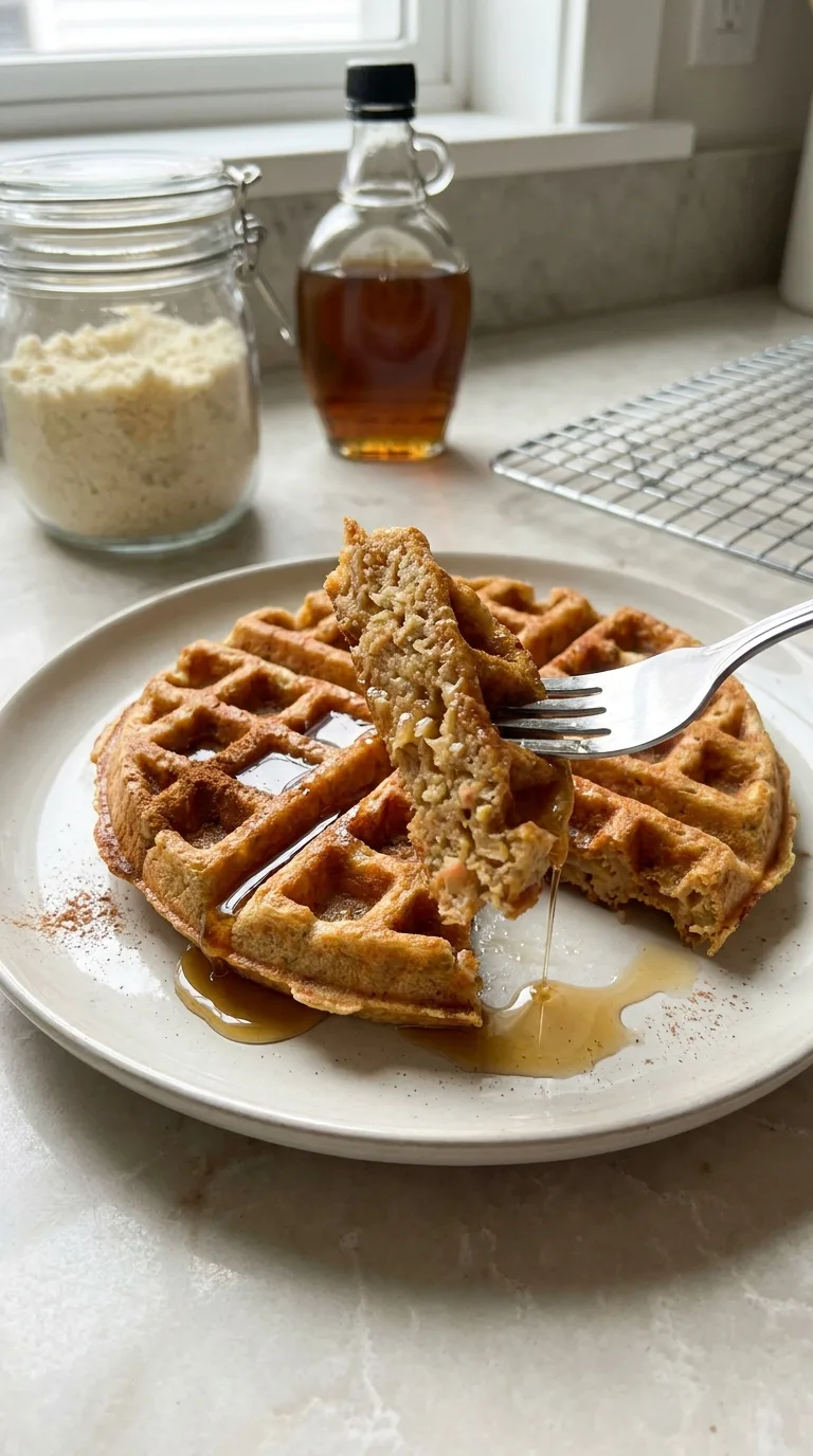 Paleo Apple Waffles final dish
