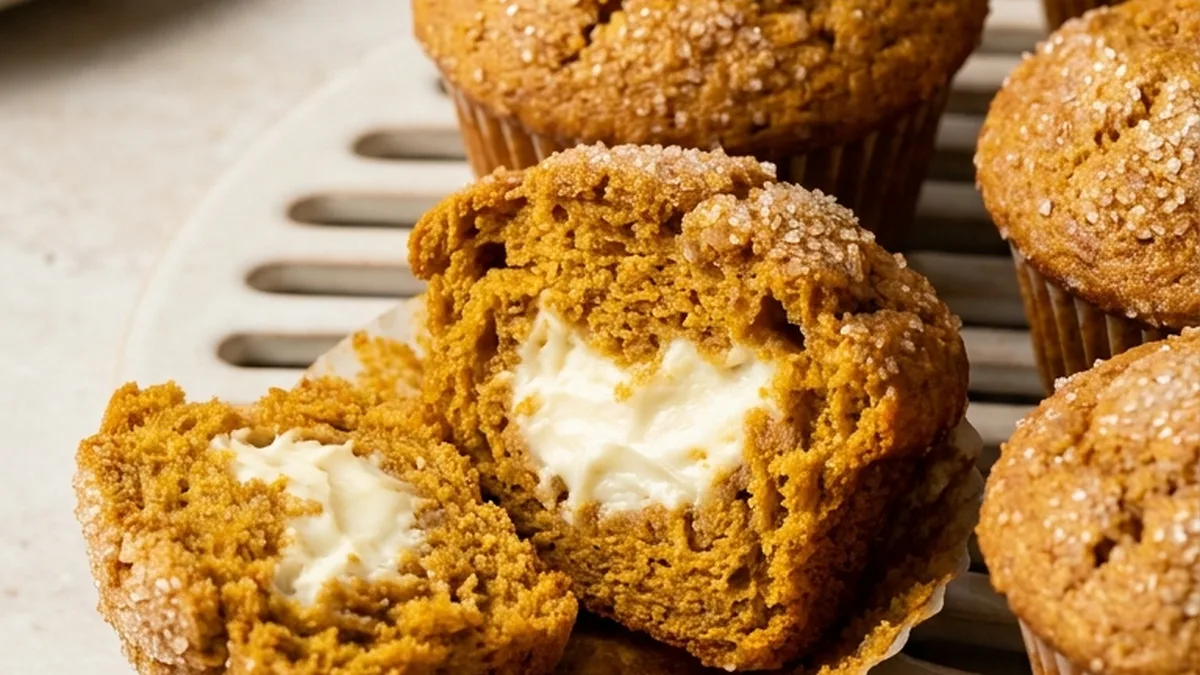 Pumpkin Cream Cheese Muffins finished recipe