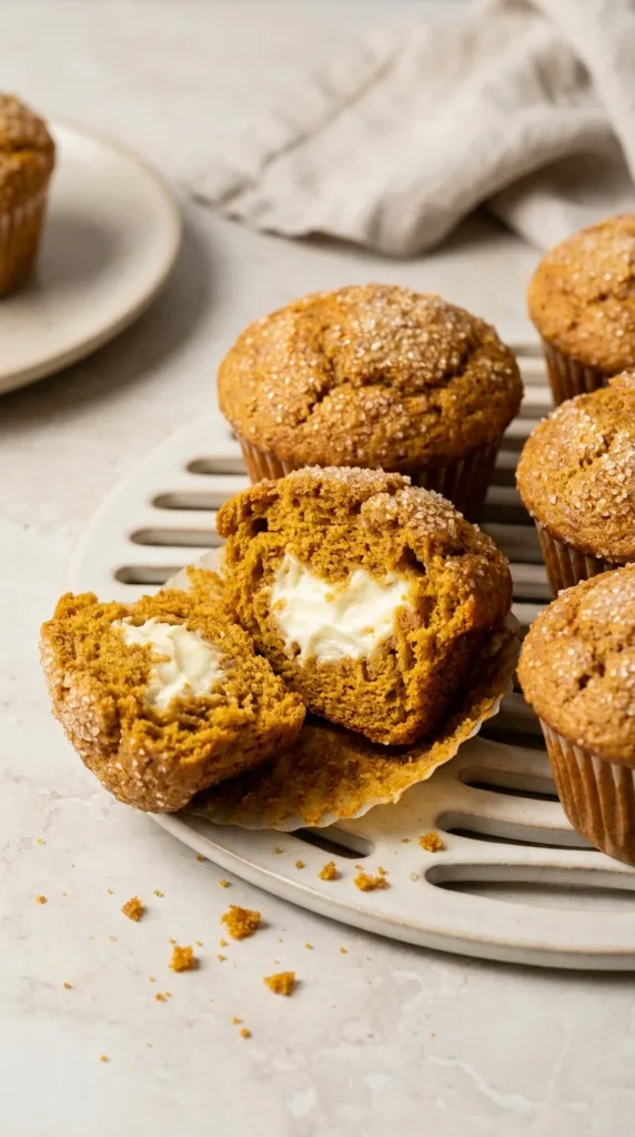 Pumpkin Cream Cheese Muffins full finished recipe