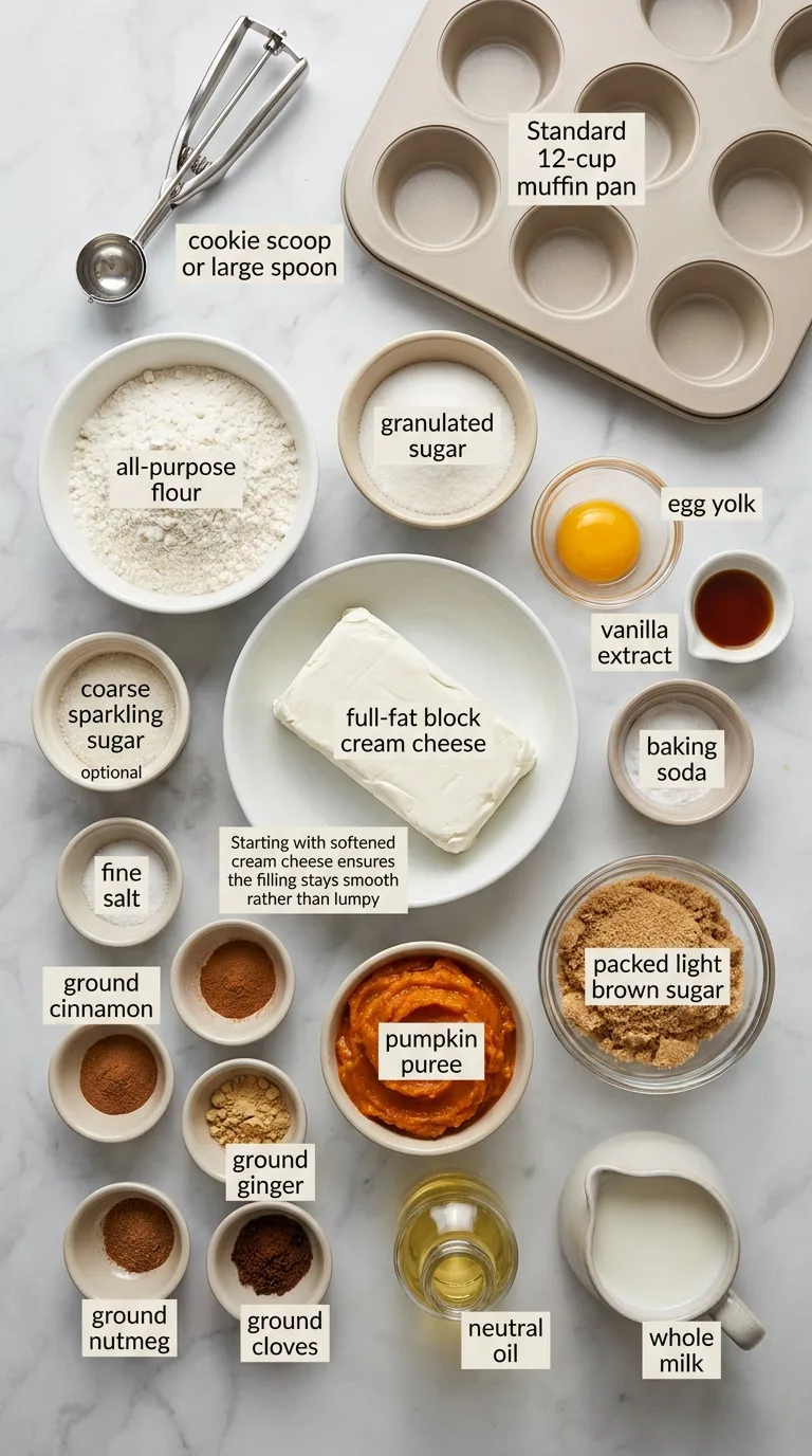 Pumpkin Cream Cheese Muffins ingredients