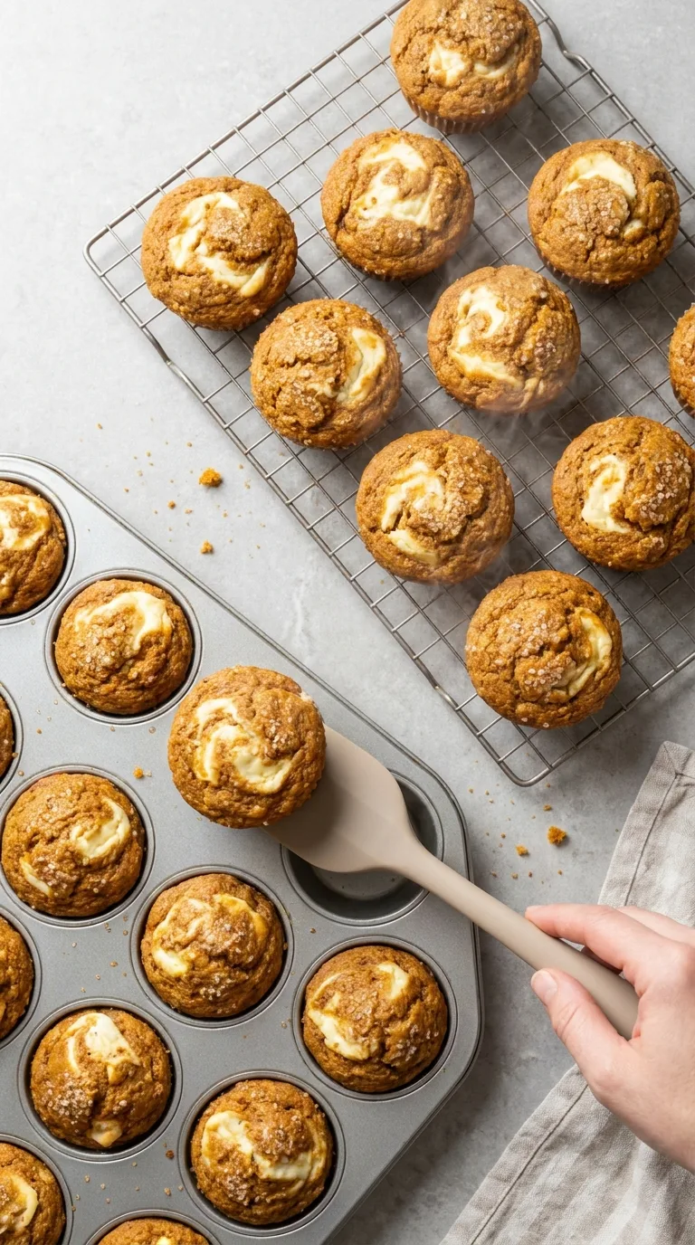 Pumpkin Cream Cheese Muffins step 12