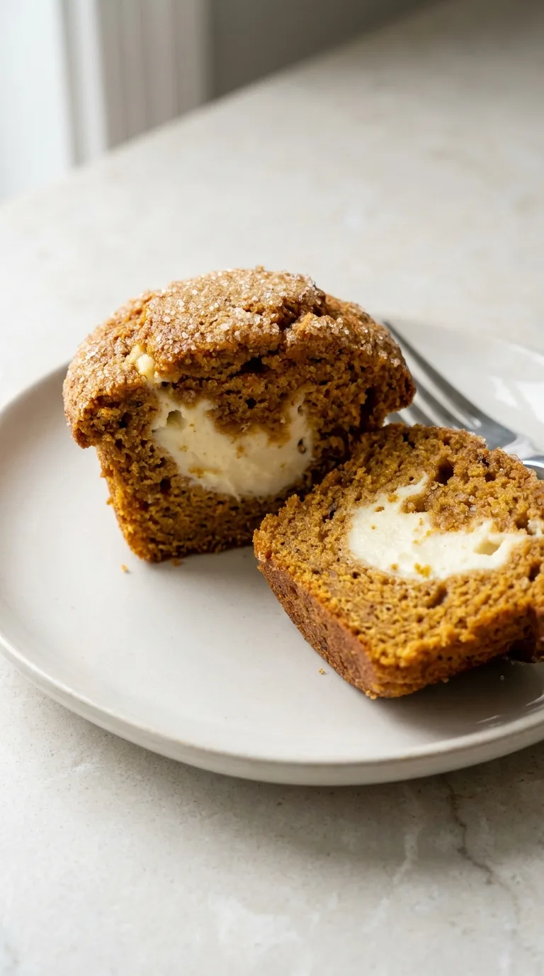 Pumpkin Cream Cheese Muffins final dish