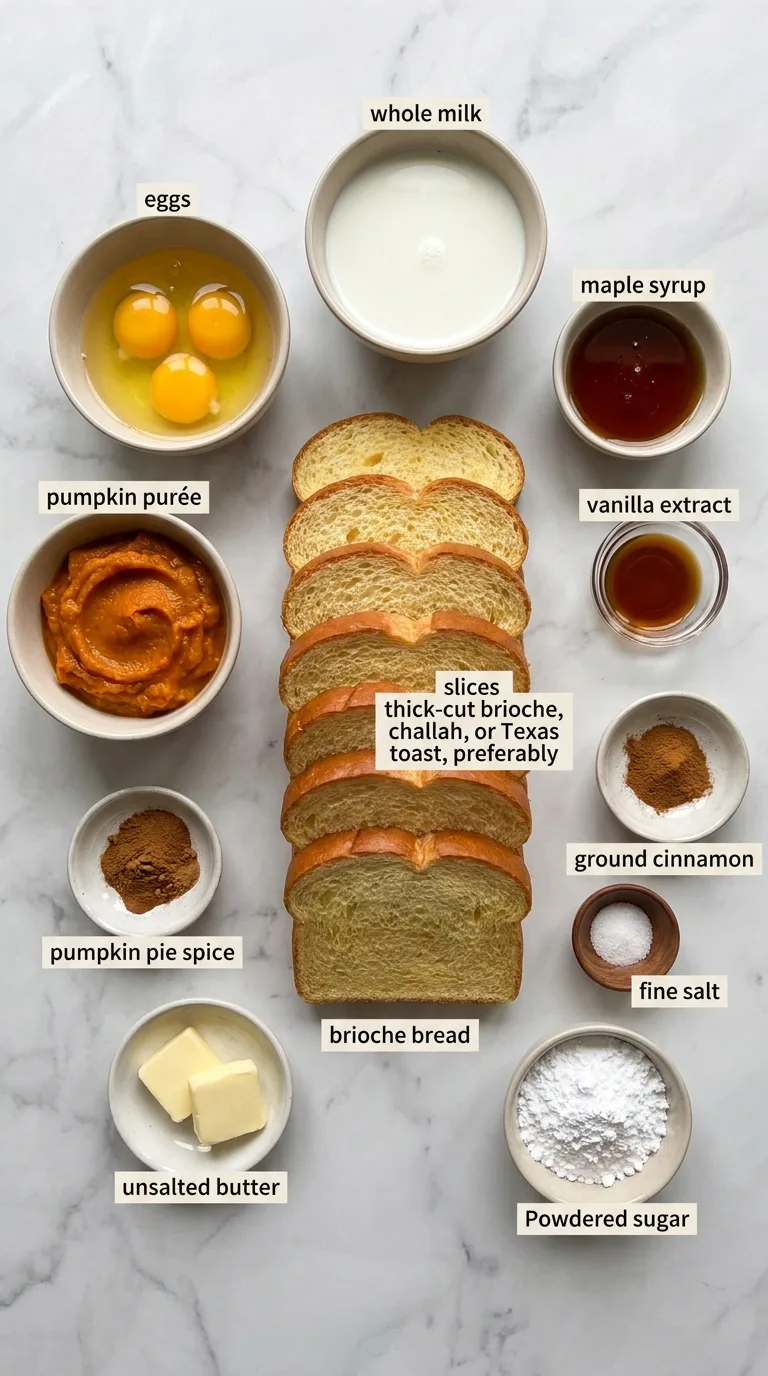 Pumpkin French Toast ingredients