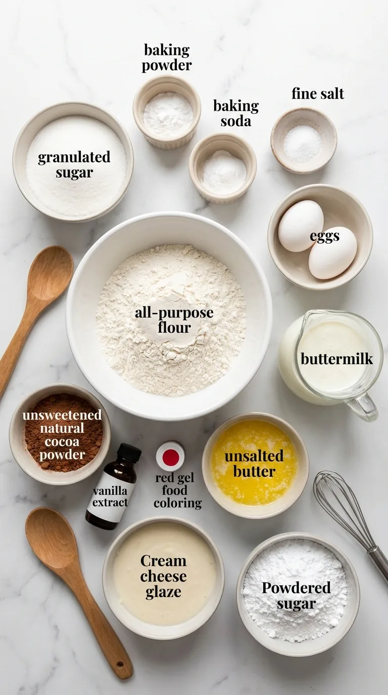 Red Velvet Marble Waffles ingredients