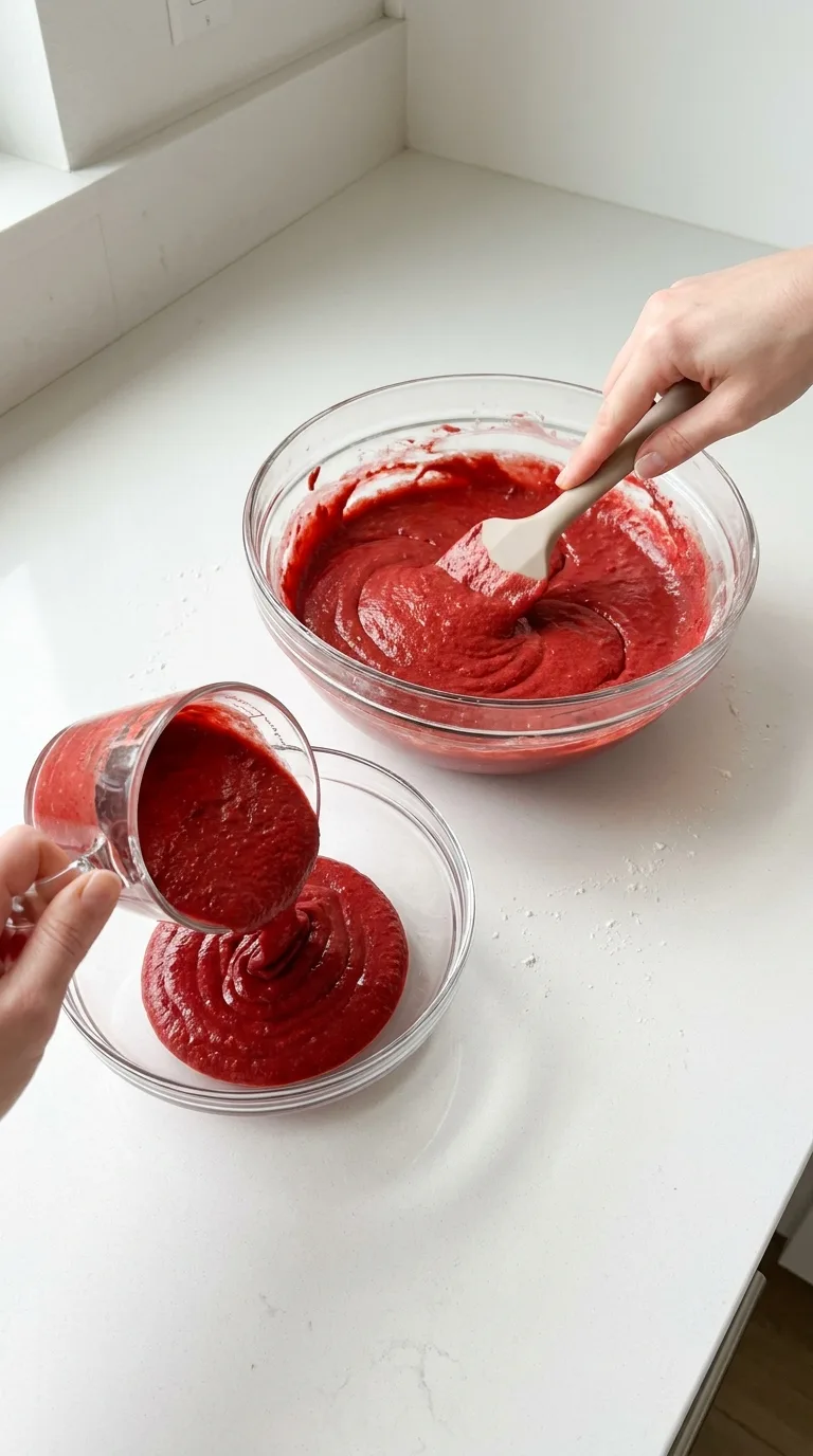 Red Velvet Marble Waffles step 5