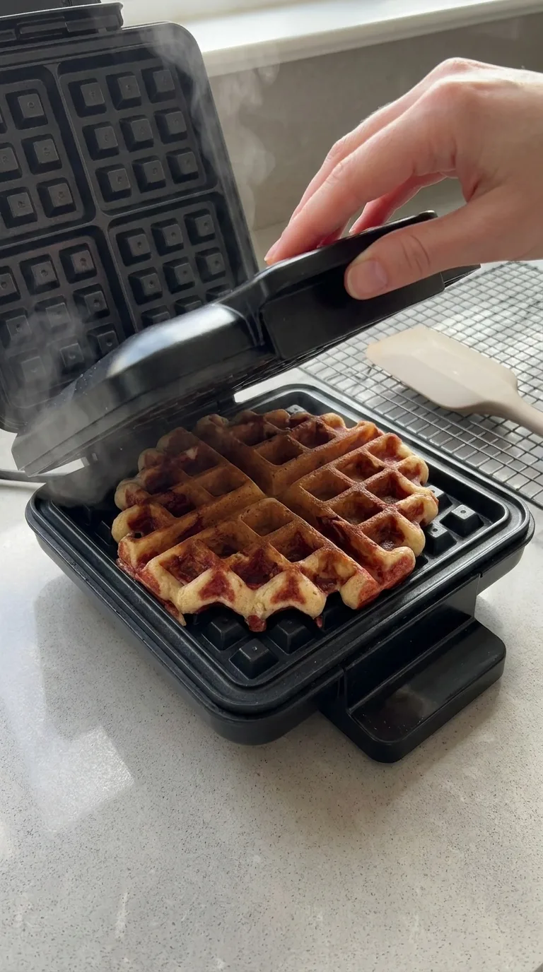 Red Velvet Marble Waffles step 8