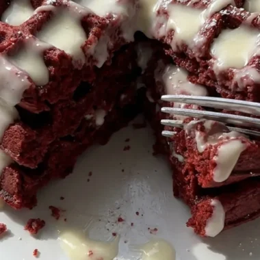 Red Velvet Waffles finished recipe