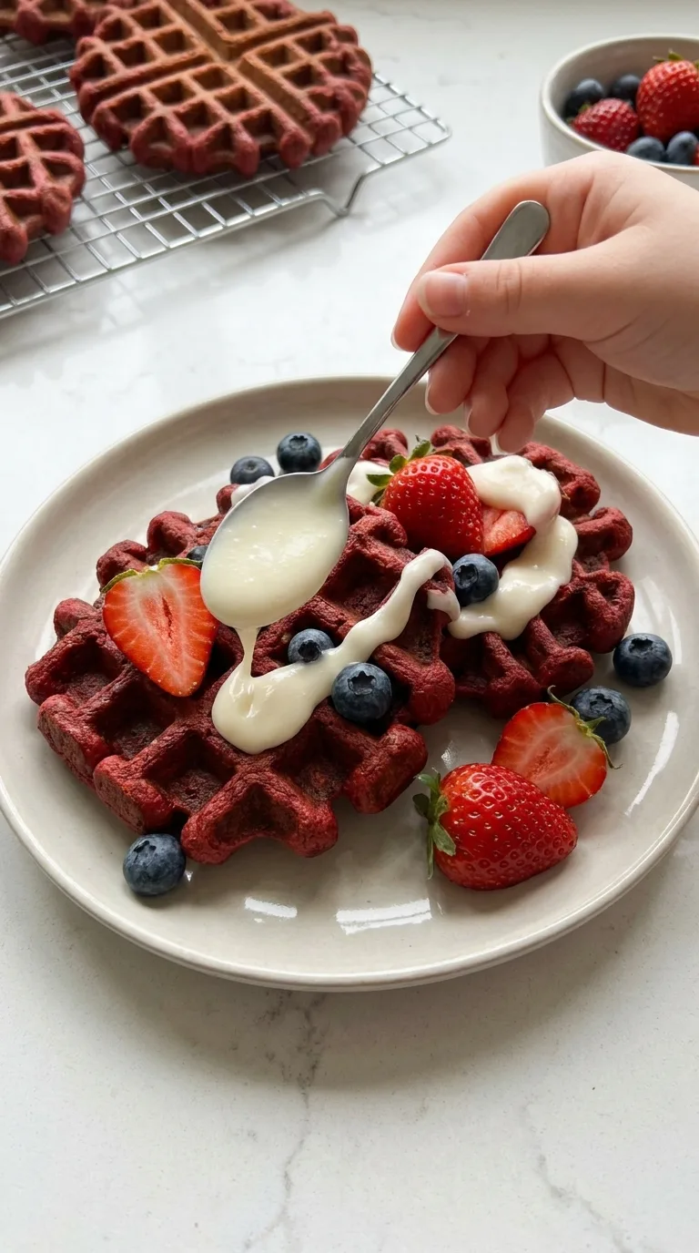 Red Velvet Waffles step 12