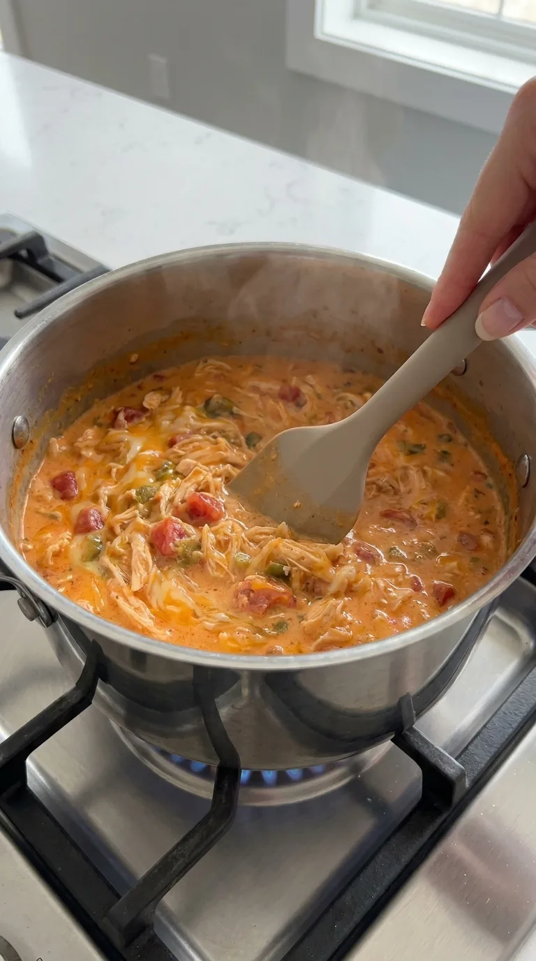 Slow Cooker Buffalo Chicken Rotel Dip step 14