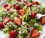 Strawberry Romaine Feta Salad with Balsamic Vinaigrette