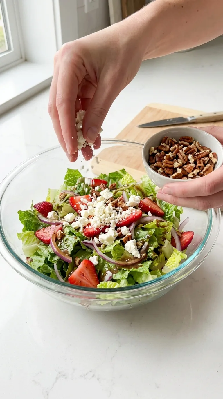 Strawberry Romaine Feta Salad with Balsamic Vinaigrette step 7