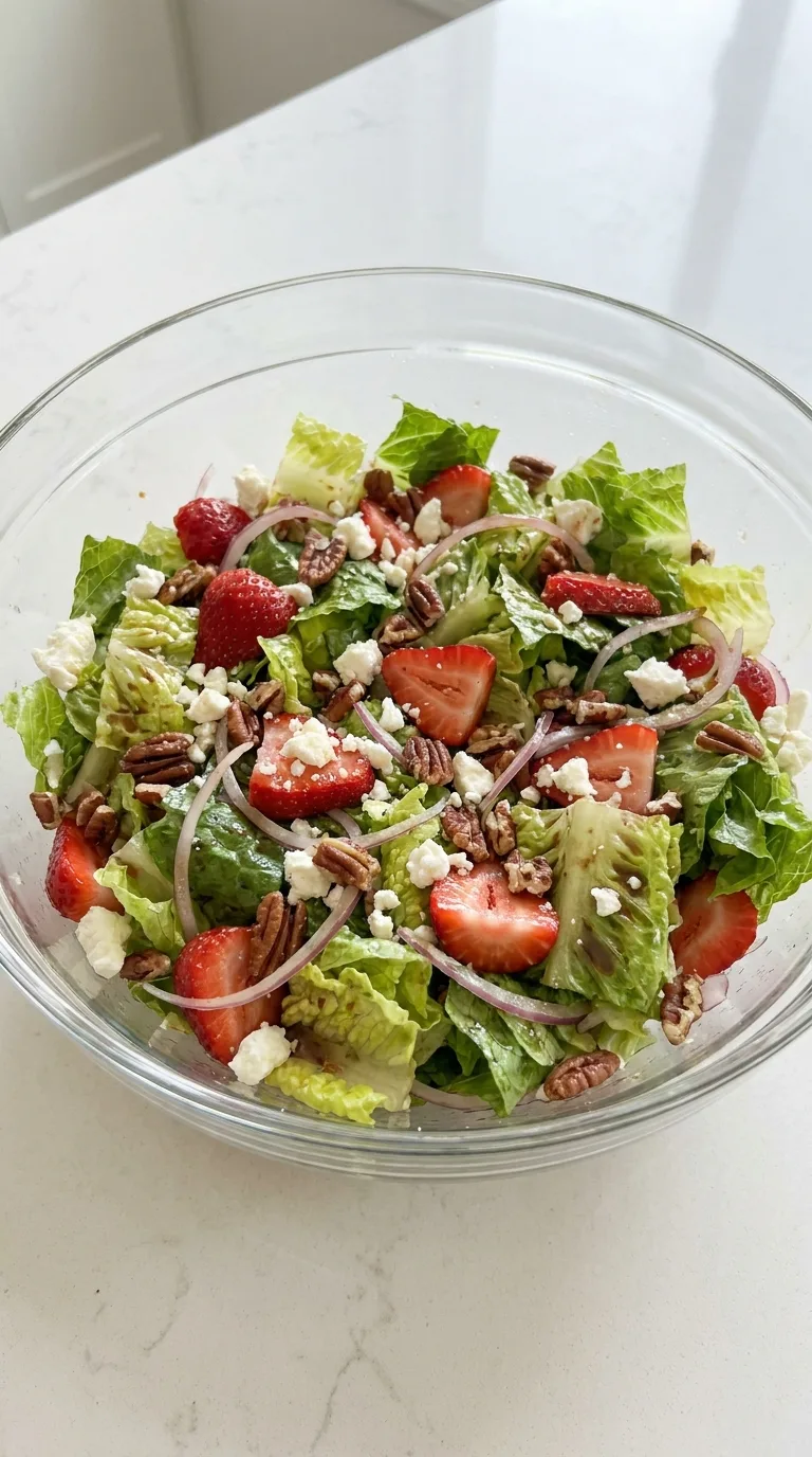 Strawberry Romaine Feta Salad with Balsamic Vinaigrette step 8