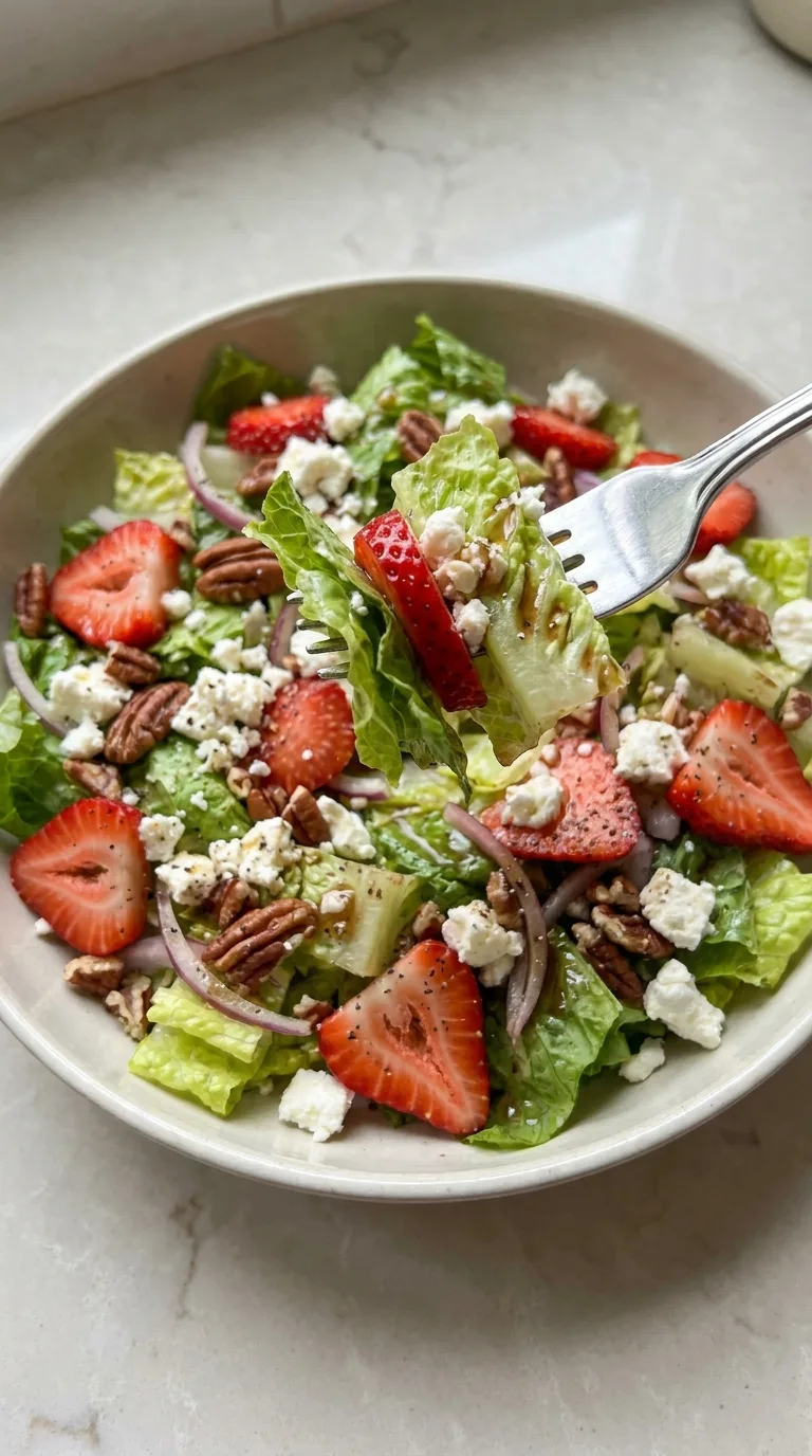 Strawberry Romaine Feta Salad with Balsamic Vinaigrette step Final