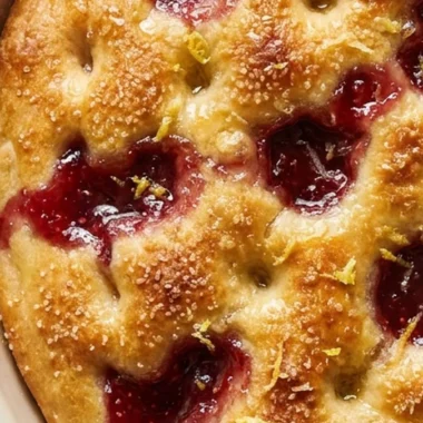 Sweet Focaccia with Raspberry Jam finished recipe