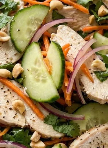 Thai Cucumber Salad with Chicken finished recipe